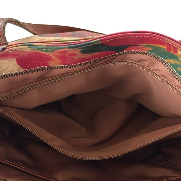 Patricia Nash Silvi Travel Tote Patina Coated Canvas Spring Multi print - Picture 9 of 16